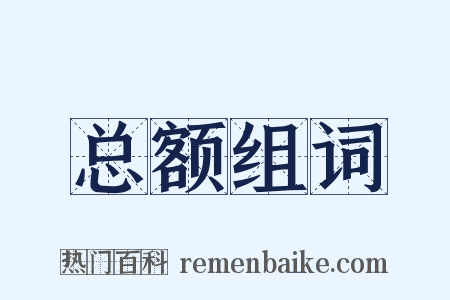 总额组词是什么意思的图片